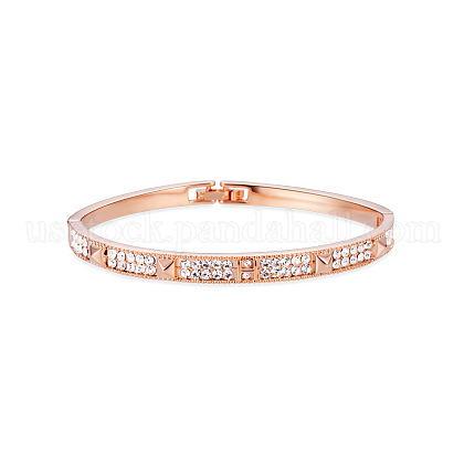 SHEGRACE Elegant Fashion Rose Gold Plated Tin Alloy Bangles US-JB87A-1