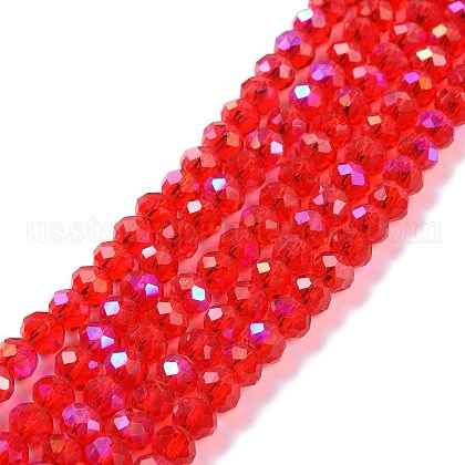 Electroplate Glass Beads Strands US-EGLA-A034-T6mm-L09-1