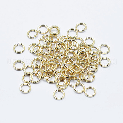 Brass Open Jump Rings&nbsp;US-KK-G331-08-3x0.5-NF-1