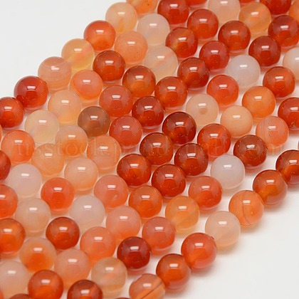 Natural Carnelian Beads Strands US-X-G-N0006-8mm-17-1
