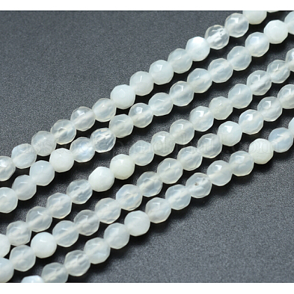 Natural White Moonstone Beads Strands US-G-Q582-1-1