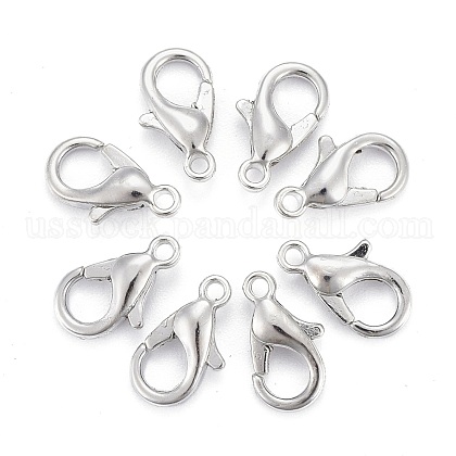 Zinc Alloy Lobster Claw Clasps US-E103-P-NF-1