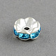 Brass Grade A Rhinestone Bead Spacers US-RB-S033-A-2