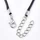Waxed Cord Necklace Making with Iron Findings US-NJEW-R229-2.0mm-02-4