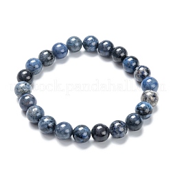 Natural Dumortierite Stretch Beaded Bracelets US-G-A185-01G