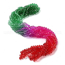 Transparent Painted Glass Beads Strands US-DGLA-A034-T6mm-A24