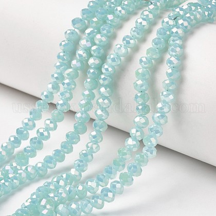 Electroplate Glass Beads Strands US-EGLA-A034-J10mm-T02-1