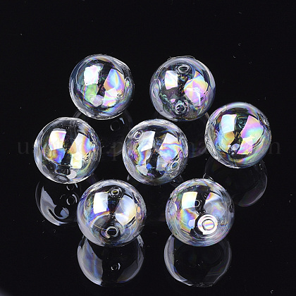 Handmade Blown Glass Globe Beads US-DH017J-1-12mm-AB-1
