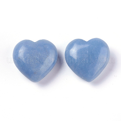 Natural Blue Aventurine Heart Love Stone US-G-O174-10-1
