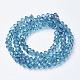 Electroplate Transparent Glass Beads Strands US-EGLA-A034-T6mm-F17-2