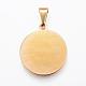 Real 18K Gold Plated 304 Stainless Steel Pendants US-STAS-H372-01L-2