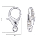 Silver Color Plated Alloy Lobster Claw Clasps US-X-E105-S-3