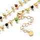 Brass Handmade Colorful Glass Beaded Necklaces US-NJEW-JN03134-3