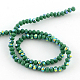 Electroplate Solid Color Glass Rondelle Bead Strands US-EGLA-Q050-6mm-05-2