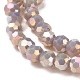 Faceted(32 Facets) Round Full Rainbow Plated Electroplate Glass Beads Strands US-EGLA-J130-FR12-2