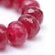 Faceted Rondelle Dyed Natural White Jade Bead Strands&nbsp;US-X-G-R343-6x8-07-4