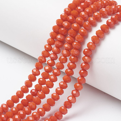 Opaque Solid Color Glass Beads Strands US-EGLA-A034-P3mm-D03-1