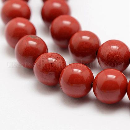 Natural Red Jasper Beads Strands US-G-E375-8mm-02-1