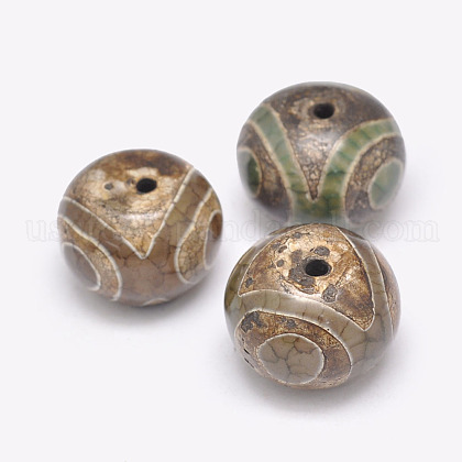 Tibetan 3-Eye dZi Beads US-TDZI-G009-B24-1