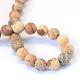 Frosted Natural Picture Jasper Round Bead Strands US-G-E334-10mm-26-3