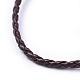 Trendy Braided Imitation Leather Necklace Making US-NJEW-S105-002-3