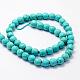 Faceted Synthetical Turquoise Beads Strands US-G-F382-8mm-01-2