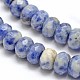 Faceted Natural Blue Spot Jasper Rondelle Beads Strands US-G-K090-05-1