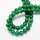 Round Dyed Natural Green Onyx Agate Beads Strands US-G-S123-8mm-2