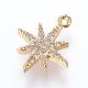 Brass Micro Pave Cubic Zirconia Charms US-ZIRC-G116-09G-1