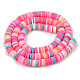 Handmade Polymer Clay Beads Strands US-CLAY-R089-6mm-099-2