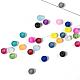 20 Colors Transparent Glass Beads Strands US-FGLA-X0002-01-8mm-5