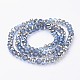 Electroplate Glass Faceted Rondelle Beads Strands US-EGLA-D020-6x4mm-54-3