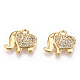 Brass Micro Pave Cubic Zirconia Charms US-X-ZIRC-K082-034A-3