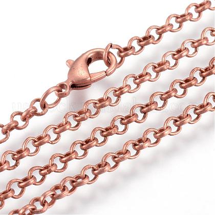 Iron Rolo Chains Necklace Making US-MAK-R015-75cm-R-1