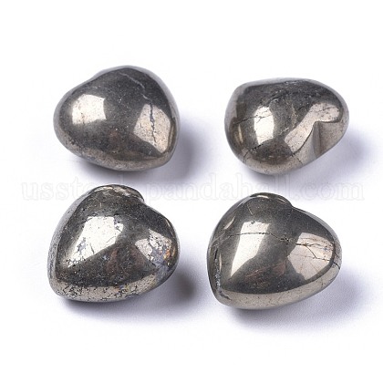 Natural Pyrite Heart Love Stone US-G-F659-B28-1