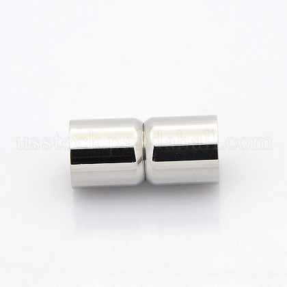 Column 304 Stainless Steel Magnetic Clasps with Glue-in Ends US-STAS-N041-03-1