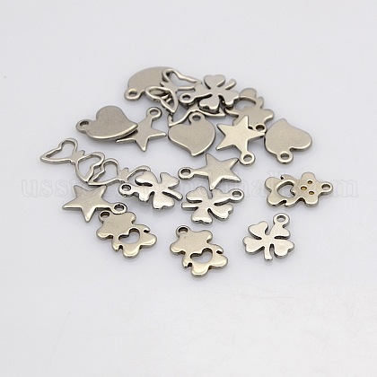 Mixed 304 Stainless Steel Charms Pendants US-STAS-N025-03-1