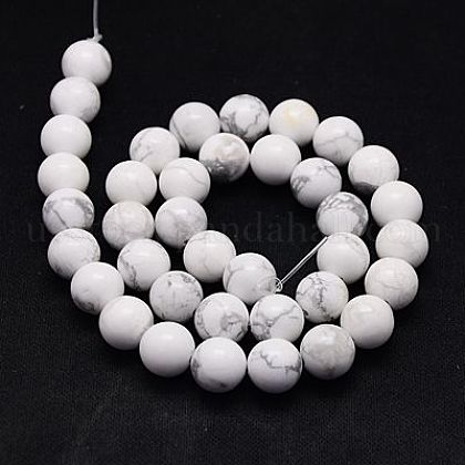 Natural Howlite Beads Strands&nbsp;US-TURQ-G090-6mm-2