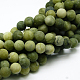 Round Frosted Natural TaiWan Jade Bead Strands US-G-M248-10mm-02-2