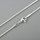 Brass Round Snake Chain Necklaces US-NJEW-BB10864-20-3