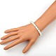 Glass Pearl Round Beads Stretch Bracelets US-BJEW-JB01544-01-3