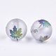 Autumn Theme Electroplate Transparent Glass Beads US-EGLA-S178-01E-2