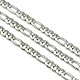 Stainless Steel Figaro Chains US-STAS-M032-45P-1mm-1