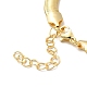 Rack Plating Brass Herringbone Chains Necklace for Men Women US-NJEW-M193-01G-3