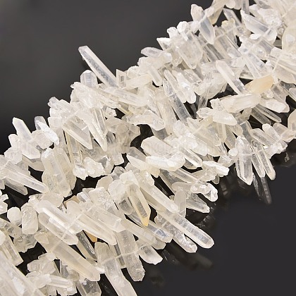 Natural Rough Quartz Crystal Bead Strands US-G-I111-02-1