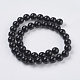 Synthetic Black Stone Beads Strands US-G-G621-10mm-14-2