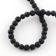 Natural Dyed Lava Rock Gemstone Round Bead Strands US-G-R293-03-2