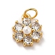 Rack Plating Brass Micro Pave Cubic Zirconia Charms US-KK-A160-22G-3