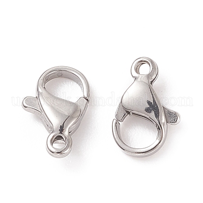 PandaHall Elite 304 Stainless Steel Lobster Claw Clasps US-STAS-PH0010-02B-1