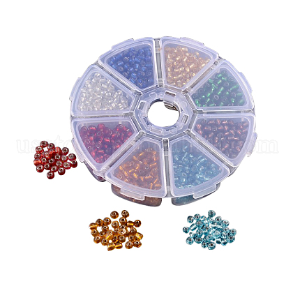 Mixed Color 6/0 Glass Seed Beads US-SEED-X0004-B-1